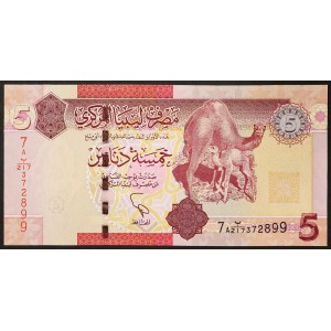 Libyen, Republik, 5 Dinar n.d. (2011)
