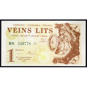 Lithuania, Republic, 1 Lits 1989