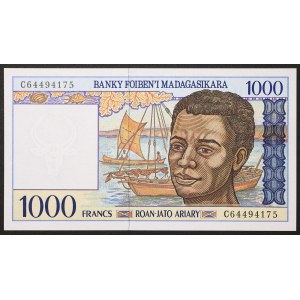 Madagascar, Malagasy Republic, 1.000 Francs 1994