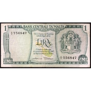 Malta, Republic, 1 Lira 1967 (1973)