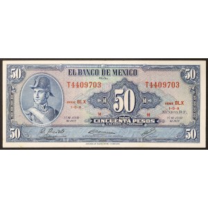 Mexico, Second Republic, 50 Pesos 27/06/1972