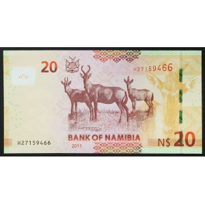 Namibia, Republic, 20 Dollars 2011