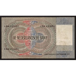 Nizozemsko, Království, 10 Gulden 09/09/1941