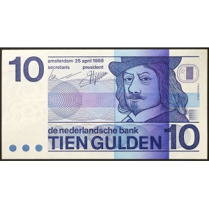 Netherlands, Kingdom, 10 Gulden 25/04/1968