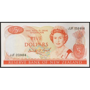 New Zealand, 5 Dollars n.d. (1981-92)