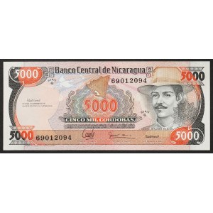 Nicaragua, Republic, 5.000 Cordobas n.d. (1988)