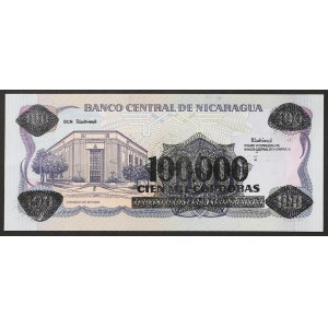 Nicaragua, Republic, 100.000 Cordobas n.d. (1989)