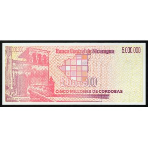 Nicaragua, Republic, 5.000.000 Cordobas n.d. (1990)