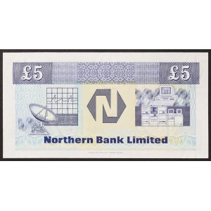 Northern Ireland, Republic, 5 Pounds 24/08/1989