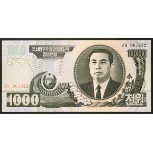 North Korea, Democratic People's Republic, 1.000 Won 2006