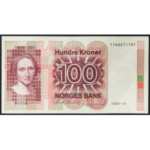 Norvège, Royaume, 100 couronnes 1989