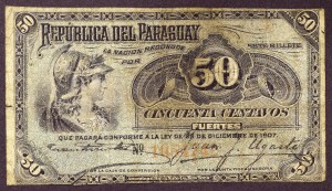 Paraguay, Republic, 50 Centavos 26/12/1907