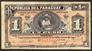 Paraguay, Republic, 1 Peso 26/12/1907