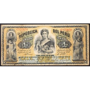 Peru, Republic, 1 Sol 30/06/1878