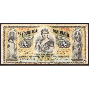 Peru, Republic, 1 Sol 30/06/1879