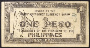 Philippines, Commonwealth, 1 Peso 1943