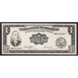 Filipíny, republika, 1 pesos b.d. (1949)