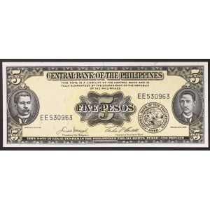 Philippines, Republic, 5 Pesos n.d. (1949)
