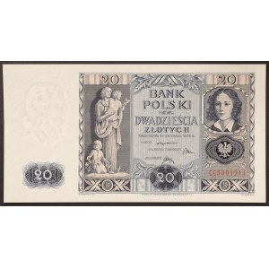 Poland, Republic, 20 Zlotych 11/11/1936