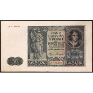 Poland, German Occupation, 50 Zlotych 01/08/1941