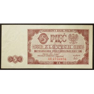 Poland, Republic, 5 Zlotych 1948