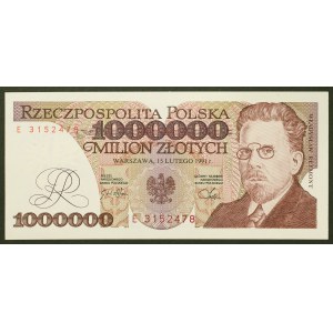 Poland, Republic, 1.000.000 Zlotych 1991