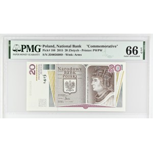 Poland, Republic, 20 Zlotych 2015