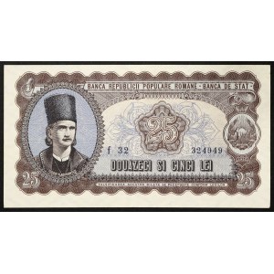 Rumänien, Republik, 25 Lei 1952