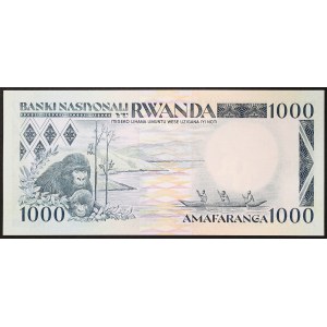 Rwanda, Republic, 1.000 Francs 01/01/1988