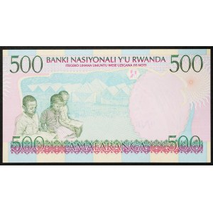 Rwanda, republika, 500 frankov 01/12/1998