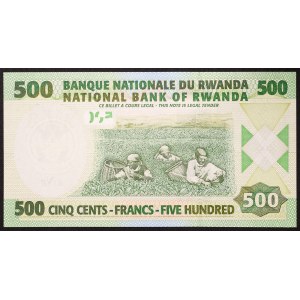 Rwanda, republika, 500 frankov 01/07/2004