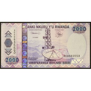 Ruanda, Republik, 2.000 Francs 31/10/2007