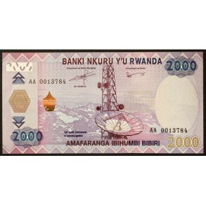 Rwanda, Republic, 2.000 Francs 01/12/2014