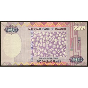 Rwanda, Republic, 2.000 Francs 01/12/2014