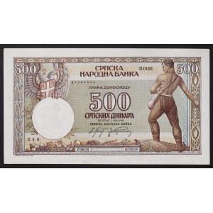 Serbia, German Occupation, 500 Dinara 01/05/1942