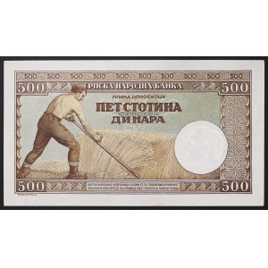 Serbia, German Occupation, 500 Dinara 01/05/1942