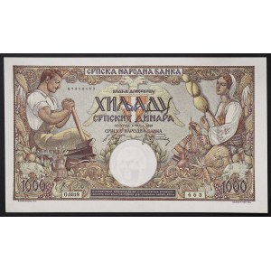 Serbia, German Occupation, 1.000 Dinara 01/05/1942