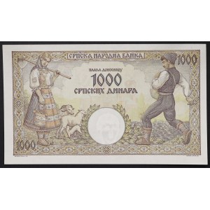 Serbia, German Occupation, 1.000 Dinara 01/05/1942