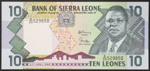 Sierra Leone, Republic, 10 Leones 27/04/1988