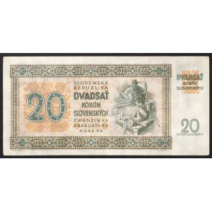 Slovakia, First Republic, 20 Korun 1939