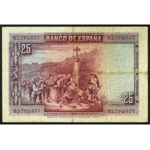 Espagne, Royaume, 25 Pesetas 15/08/1928