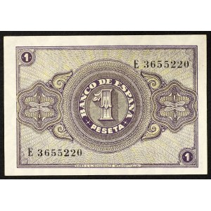 Spain, Republic, 1 Peseta 12/10/1937