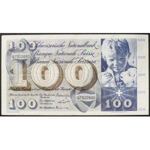 Swiss Confederation, 100 Francs 28/03/1963