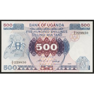Uganda, Republika, 500 szylingów, 1986 r.