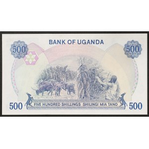 Uganda, Republika, 500 szylingów, 1986 r.