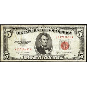États-Unis, 5 Dollars RED STAR 1953 B