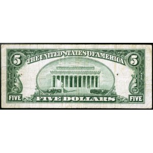 États-Unis, 5 Dollars RED STAR 1953 B