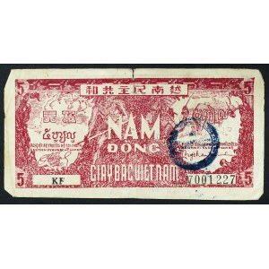 North Vietnam, First northern đồng, 5 Dong n.d. (1948)