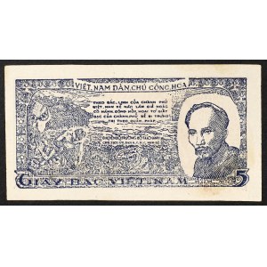 North Vietnam, First northern đồng, 5 Dong n.d. (1948)