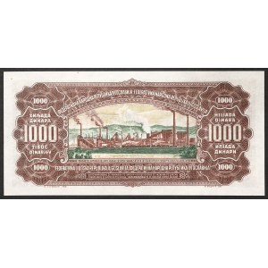 Yugoslavia, Federal People's Republic of Yugoslavia, 1.000 Dinara 1955